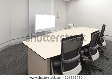 Empty video conference room