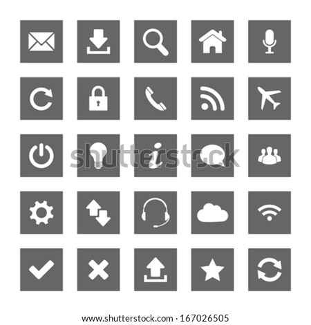 Grey web icons