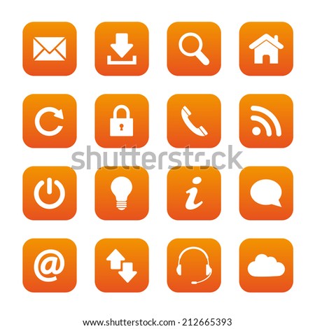 Orange web buttons