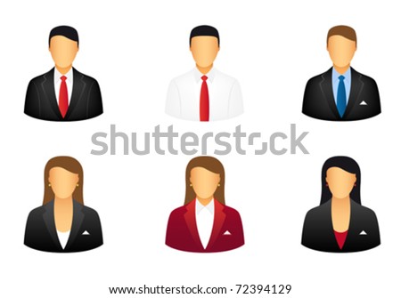 Set of business people icons