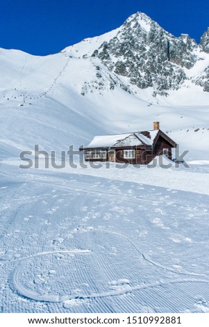 Mountains hut in winter High Tatras, Skalnate pleso/Rocky tarn, Slovakia Zdjęcia stock © 