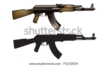 Assault Rifle Ak47 Vector Illustration 75210034 Shutterstock Assault Rifle Ak47 Vector Illustration 75210034 Shutterstock