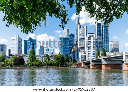 Similar – Image, Stock Photo Skyline of Frankfurt.