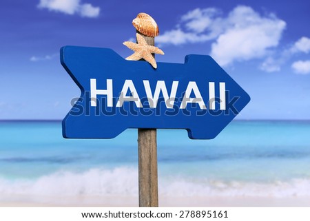 Hawaii with beach and sea in summer on vacation