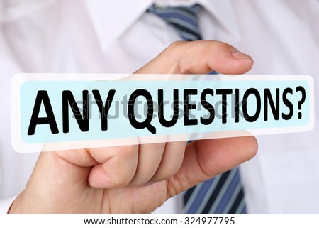 Businessman business concept asking any questions answer problem solution