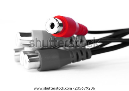 Audio video cable red black white