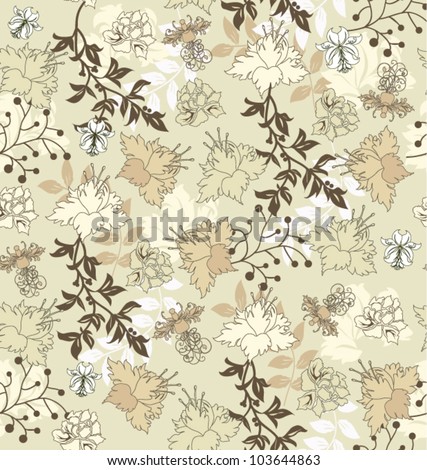 floral seamless pattern, vector design