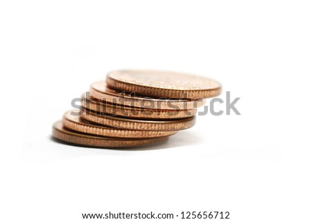 copper coins stacked