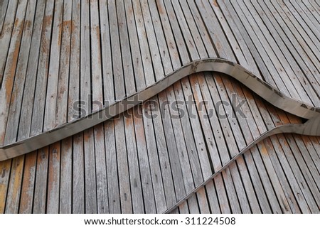 plank wood stair outdoor