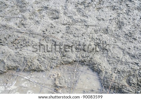 wet cement concrete floor
