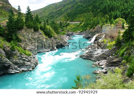 Similar – Image, Stock Photo Cliffs at New Zealand rock