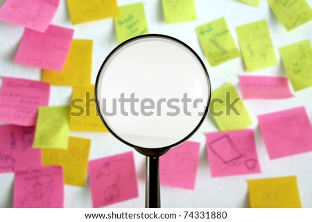 find ideas stick note on wall