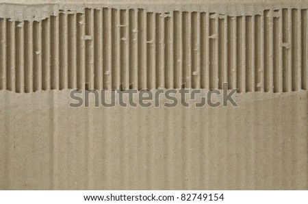 Corrugated cardboard border with a white area for text.