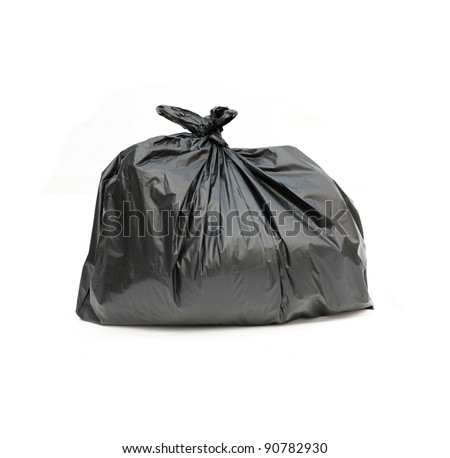 Close Up Of A Garbage Bag On White Background Stock Photo 90782930 ...