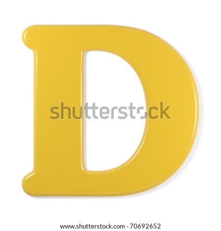 Yellow Font - Letter D Stock Photo 70692652 : Shutterstock