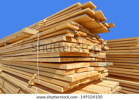 Edging board in stacks