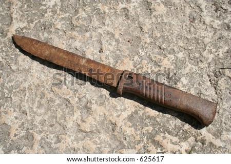 Old rusty knife
