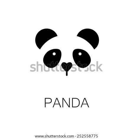 simple sign a panda - design template