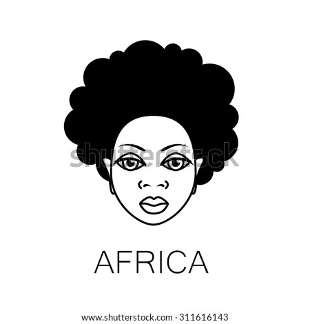 Africa. Portrait of Africans. Template design idea for the illustrations, logos, posters on African themes.