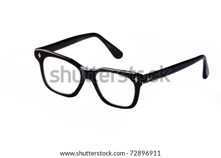Isolated Nerd Glasses, Thick Black Frame Stock Photo 72896911 ...