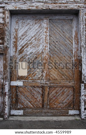 Old wooden doors from an old shed