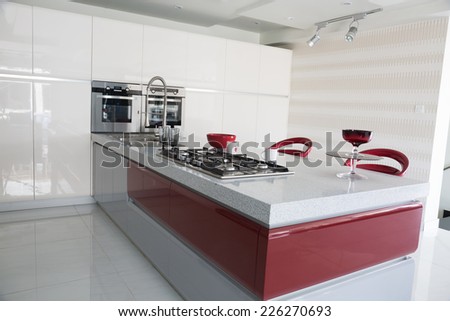modern kitchen set up