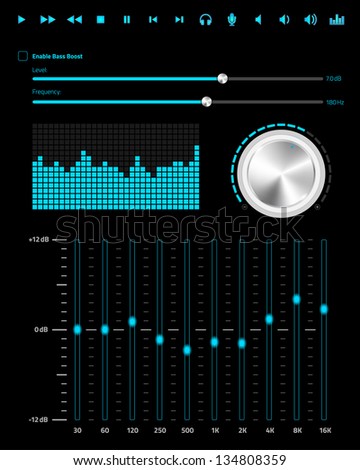 Abstract music web elements