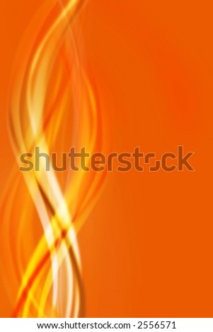 Abstract orange background with waves - illustration