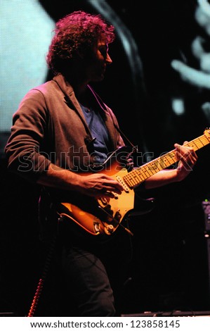 COLORADO SPRINGS, CO. USA	MARCH 30:		Guitarist Dweezil Zappa performs in concert March 30, 2012 at the Pikes Peak Center in Colorado Springs, CO. USA