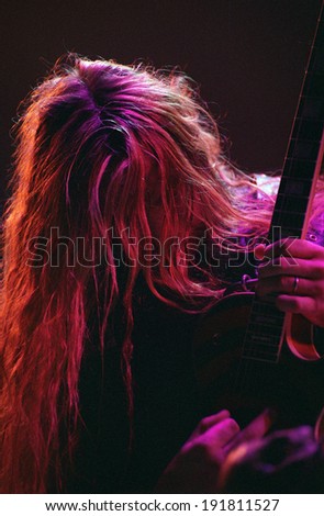 DENVER	AUGUST 22:		Guitarist/Vocalist Zakk Wylde of the Heavy Metal band Black Label Society performs in concert August 22, 2002 at the Pepsi Center in Denver, CO.