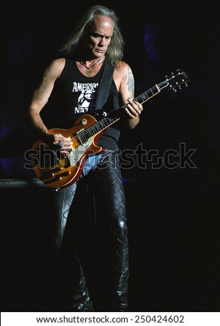 DENVER	JULY 02:		Guitarist Rickey Medlocke of the Southern Rock Band Lynyrd Skynyrd performs in concert July 24, 2002 at Red Rocks Amphitheater in Denver, CO.
