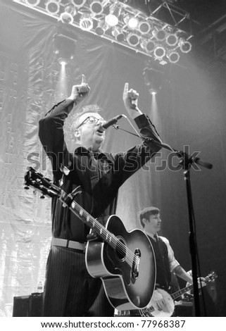 COLORADO SPRINGS, CO. USA – MAY 4:	Vocalist/Guitarist Dave King of the Alternative band Flogging Molly performs in concert May 4, 2011 at the City Auditorium in Colorado Springs, CO. USA