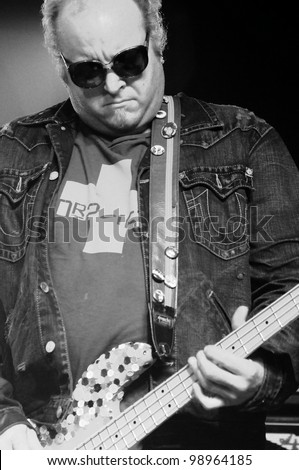 COLORADO SPRINGS, CO. USA	MARCH 06:		Bassist Eric Wilson of the band Sublime with Rome performs in concert March 06, 2012 at the City Auditorium in Colorado Springs, CO.