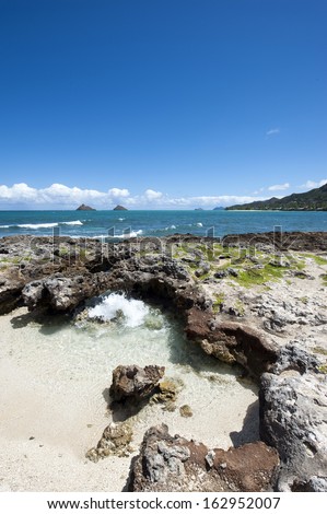Lanikai Beach from Popoia Island, commonly known as Flat Island, is a state seabird-5