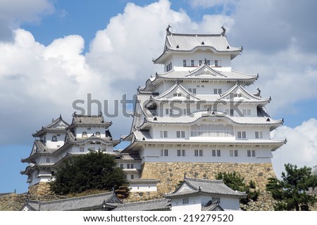 Himeji Castle - a hilltop castle complex located in Himeji, Japan. The castle is regarded as the finest surviving example of Japanese castle architecture. It is a UNESCO World Heritage Site-1