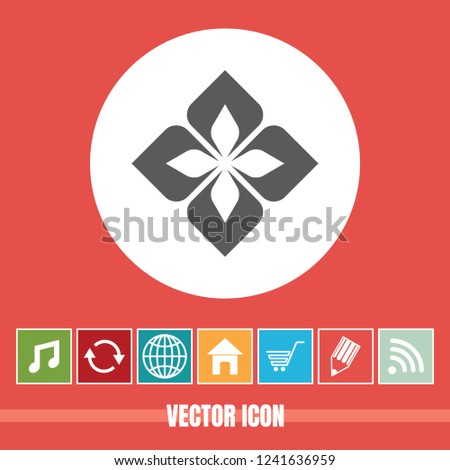very Useful Vector Icon Of Floral Design Element with Bonus Icons Very Useful For Mobile App, Software & Web