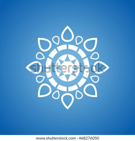 Design Element Icon on blue color.