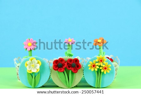 spring flowers sweet muffins dessert