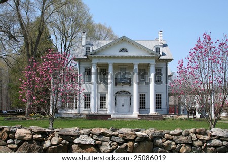 The main house at Muscoot, a interpretive farm owned and operated by Dept. of  Parks, Recreation and Conservation in Westchester, NY.