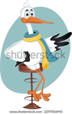 Similar – Image, Stock Photo a stork sits in the snowy eyrie