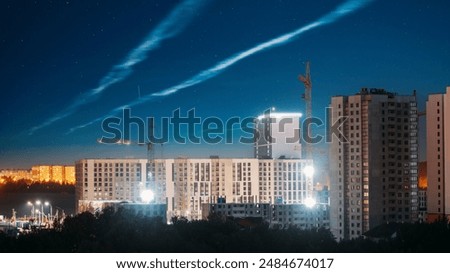 Similar – Image, Stock Photo Industrial site at night.