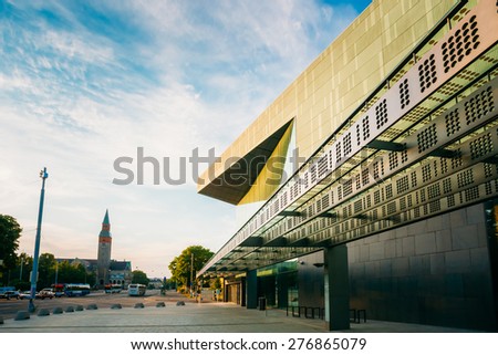 HELSINKI, FINLAND - JULY 28, 2014: Building of music hall music centre in Helsinki, Finland