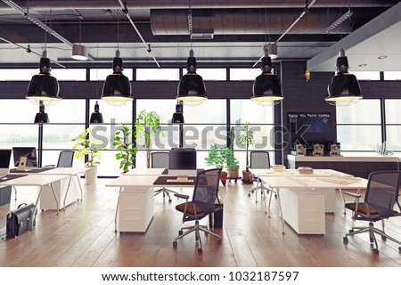 modern cozy loft office interior. 3d rendering ストックフォト © 