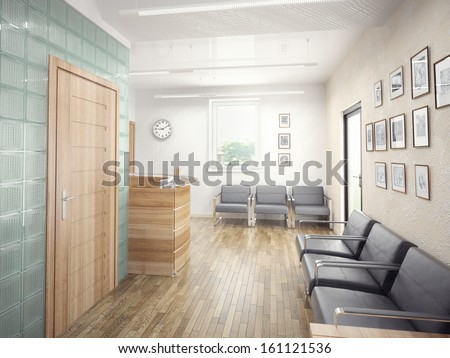 Office Entrance Area interior with reception counter