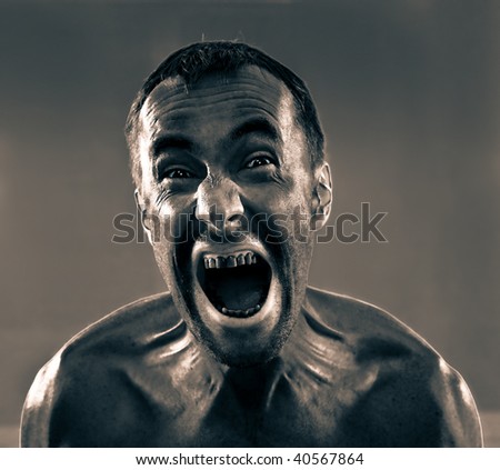 Screaming Dirty Man Photo - 40567864 : Shutterstock