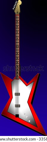 Cartoon Heavy Metal/RockElectric Guitar Axe.