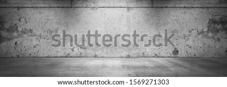 Similar – Image, Stock Photo Old cement wall with wood window with sun set.