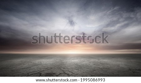 Similar – Image, Stock Photo Gray clouds on sundown sky over sea