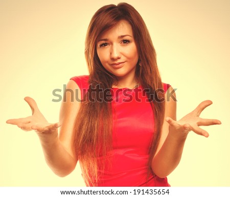 angry dissatisfied young woman haired girl emotion isolated on white background gray large cross processing retro