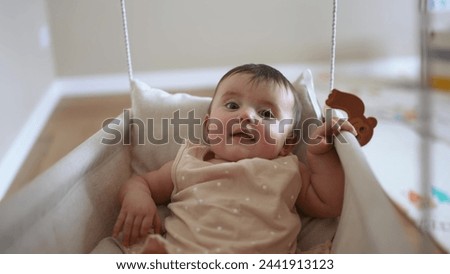 Image, Stock Photo Girl swings Infancy